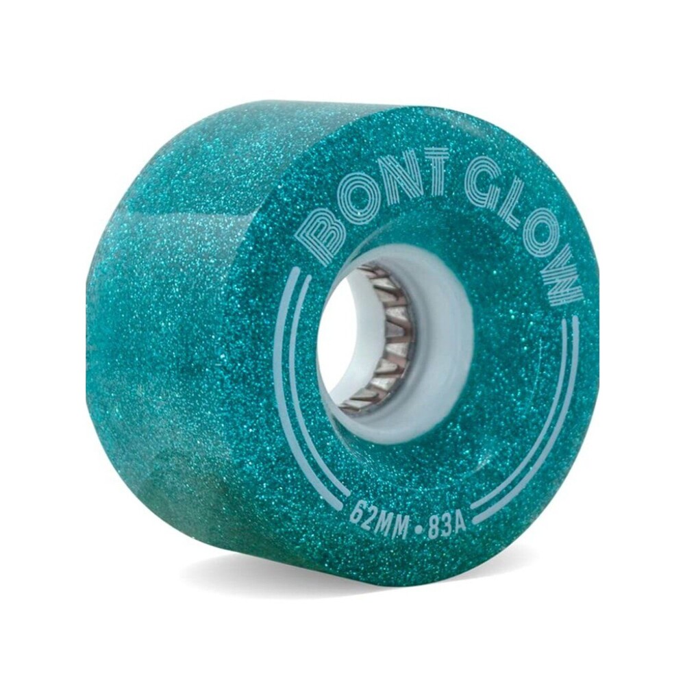 Bont Glow Battery-Free Light Up Roller Skate Wheels, 62x35mm 83A, Pack of 4